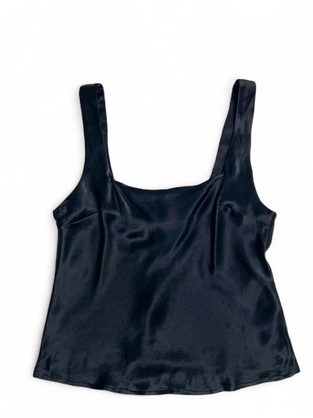 Topshop Black Satin Square-Neck Cami